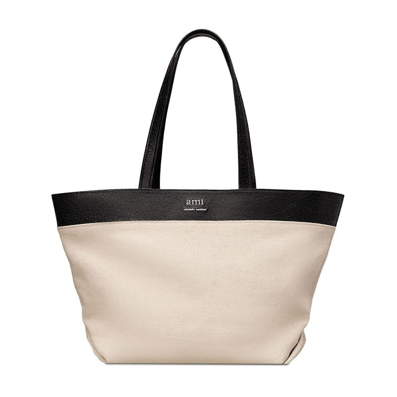 AMI East-West Shopper Tote Bag Beige ULL506 AW0037 113