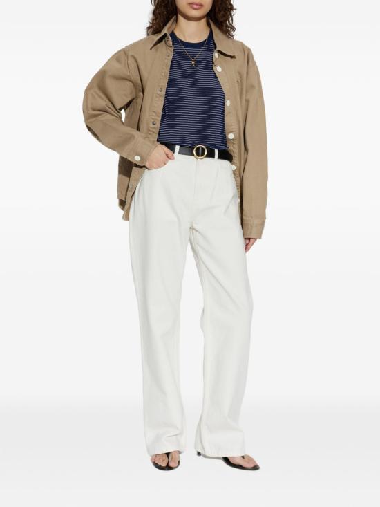 AMI Beige Straight Classic Pants