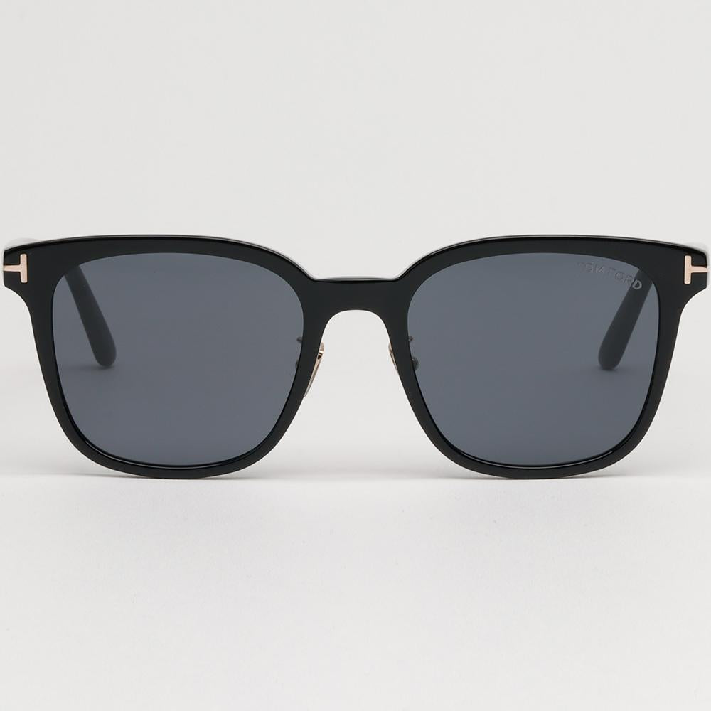 TOM FORD Asian Fit Square Acetate Sunglasses Unisex Black TF1135K 01A