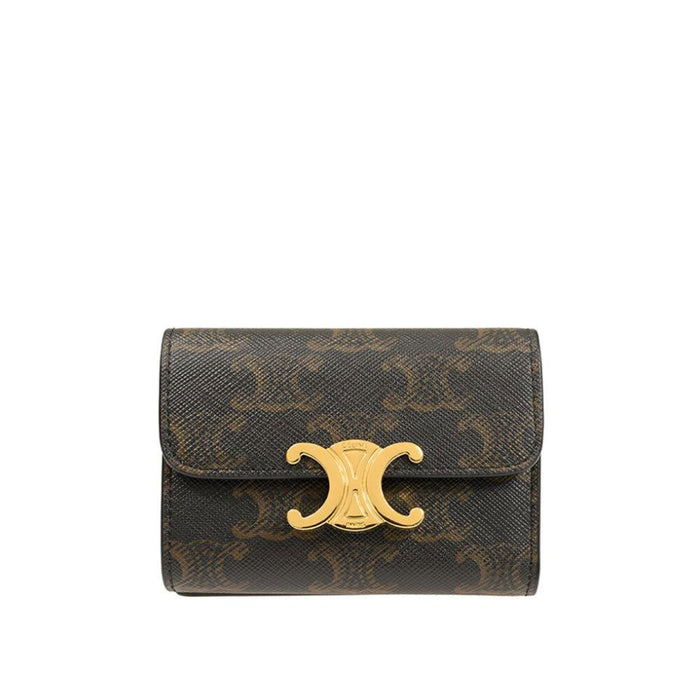 CELINE Triomphe Compact Trifold Women's Wallet