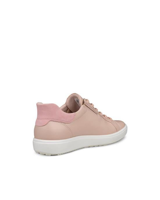 ecco Pink Leather Low-Top Sneakers 470843 61145