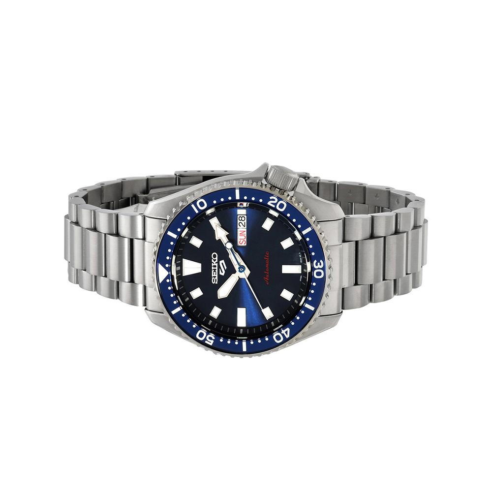 Seiko Silver Blue Stainless Steel Men’s Sports Watch
