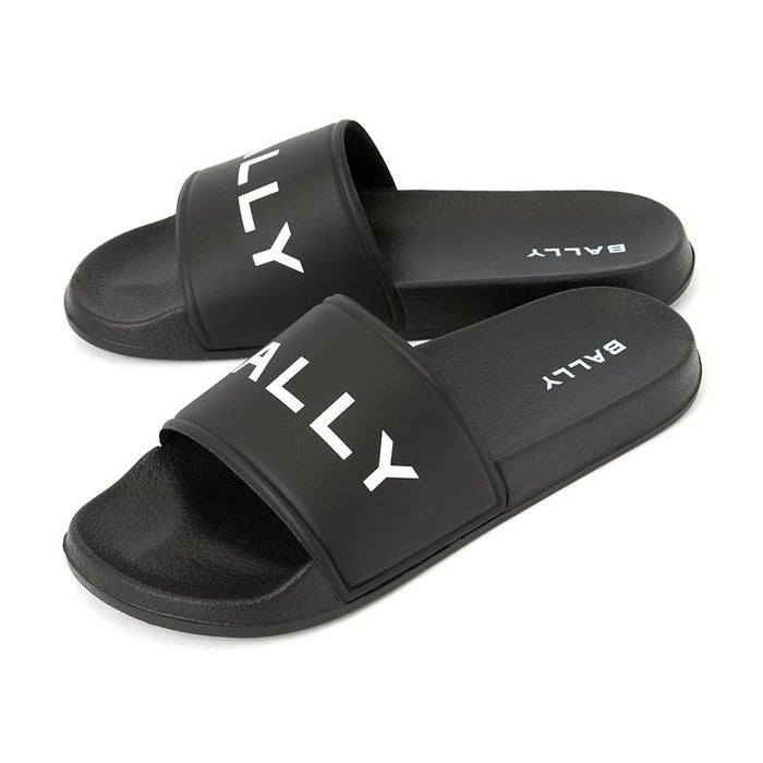 BALLY Men’s Summer Slide Sandals Slippers Black Rubber