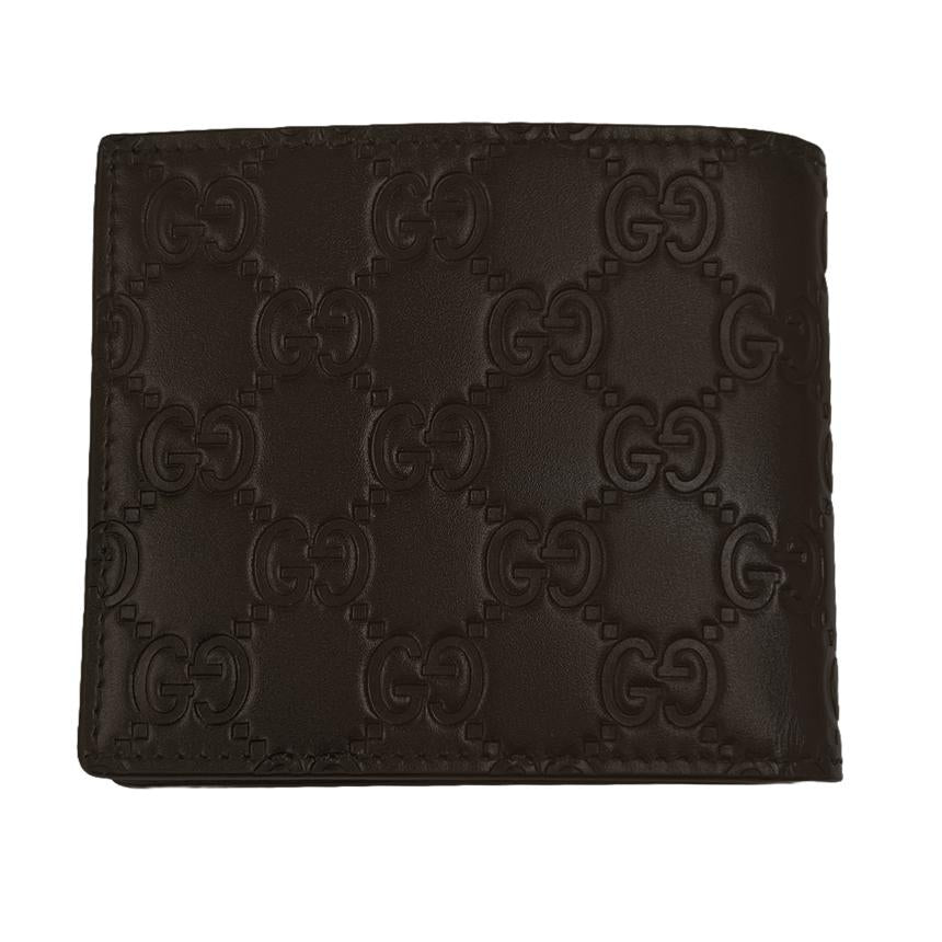 GUCCI Signature Guccissima Dark Brown Bifold Wallet 779836 CWC1N 2140