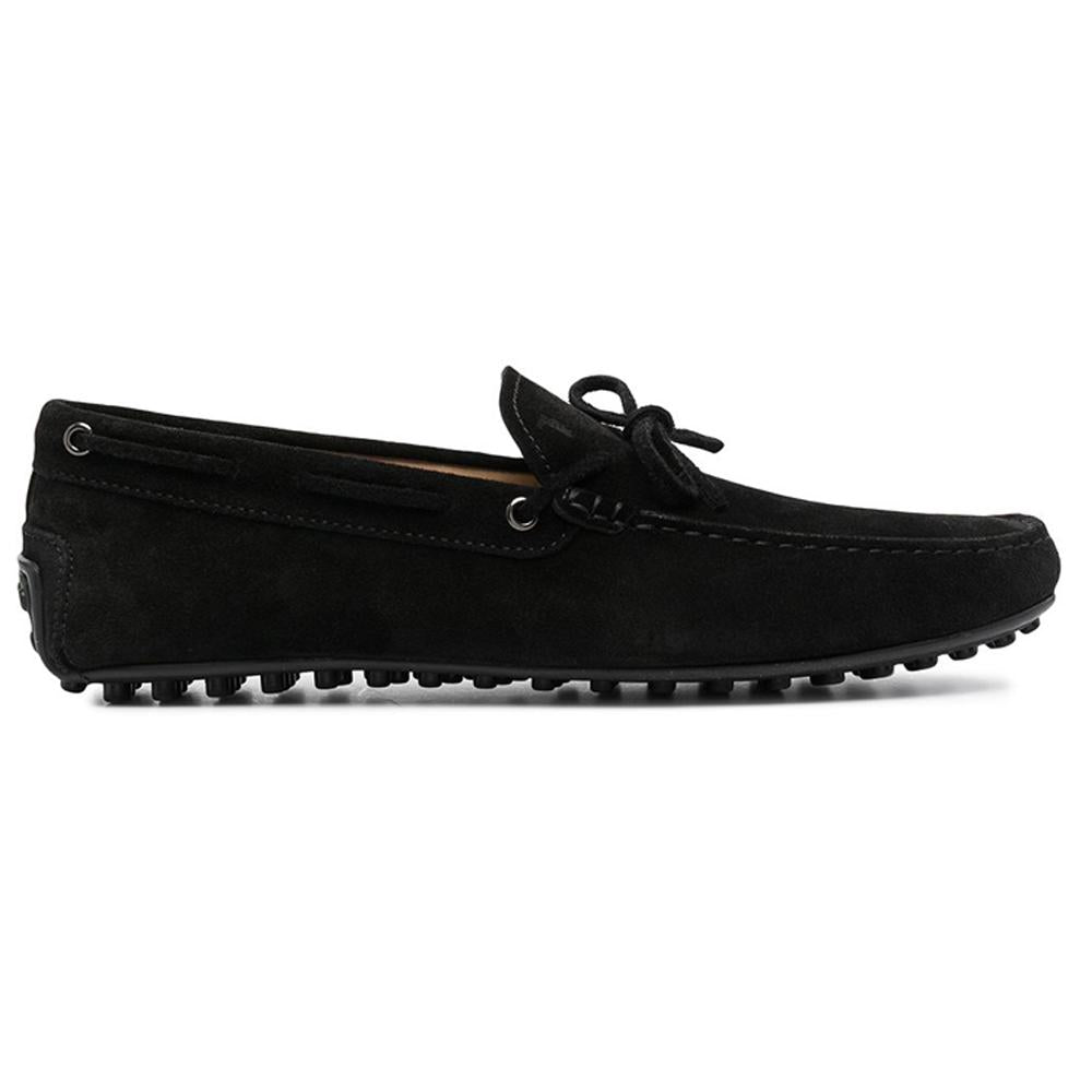 Tods City Gommino Driving Loafers Black Leather Men's Shoes