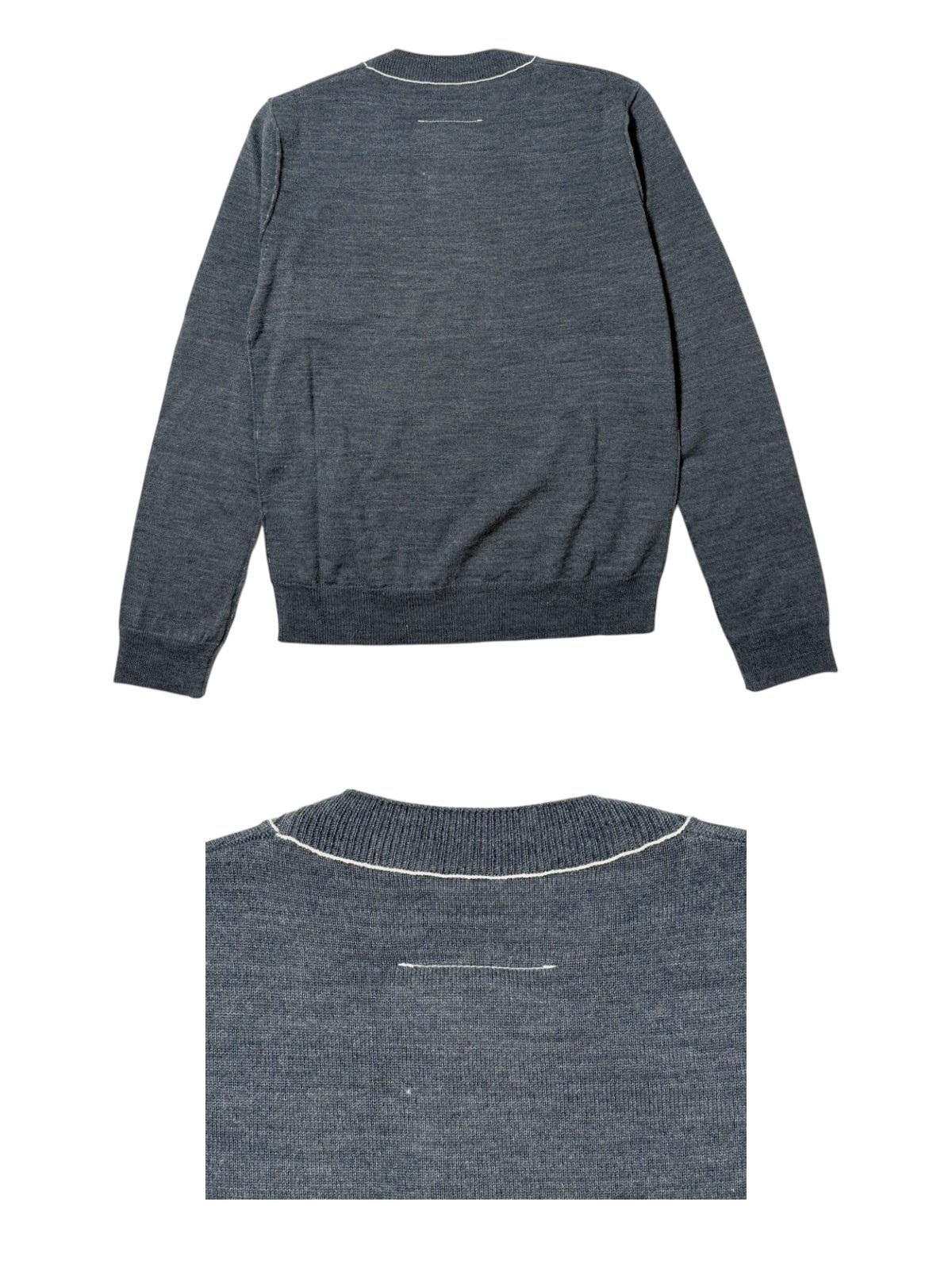 MM6 Contrast Stitch Wool Blend Crewneck Sweater