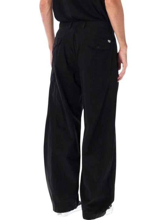 CP Company Micro Reps Boxy Pleated Cargo Pants Black Men