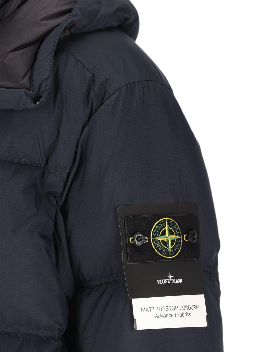 STONE ISLAND Black Down Puffer Jacket for Men