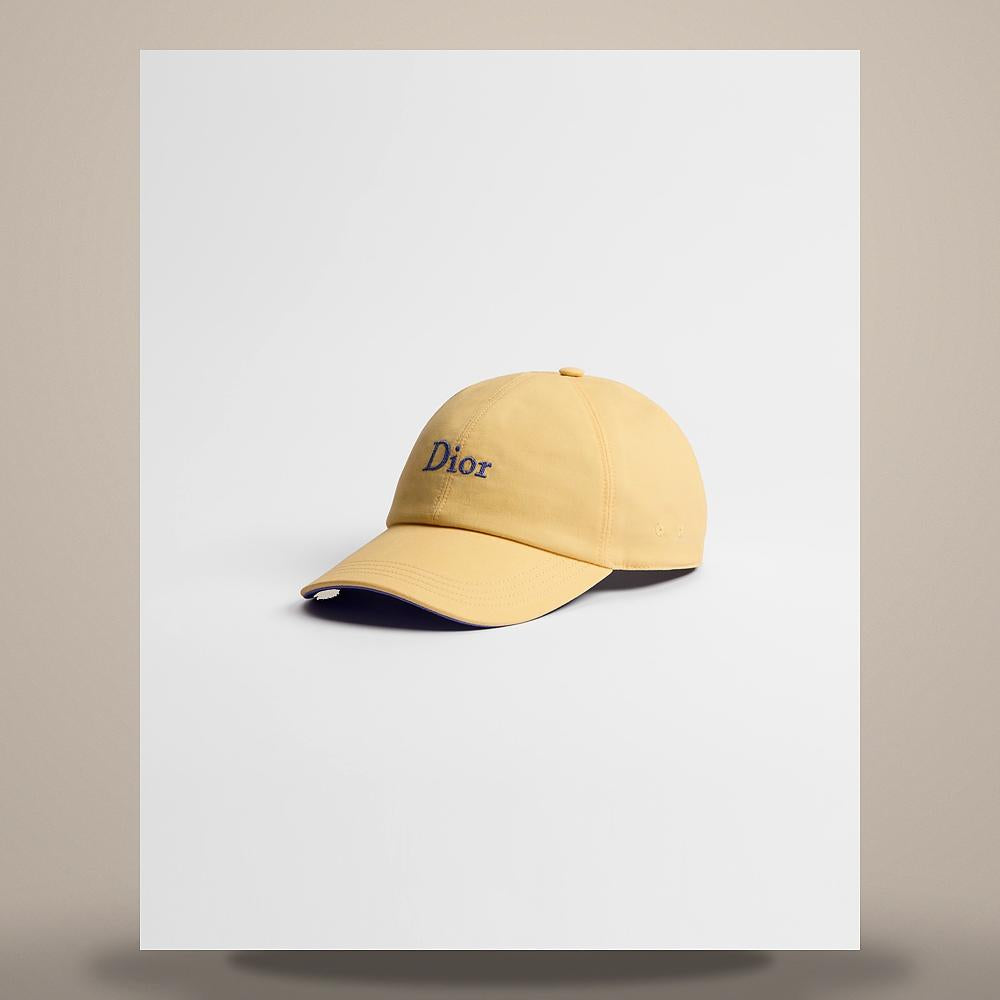DIOR Yellow Cotton Canvas Cap 693C901A3175 C284