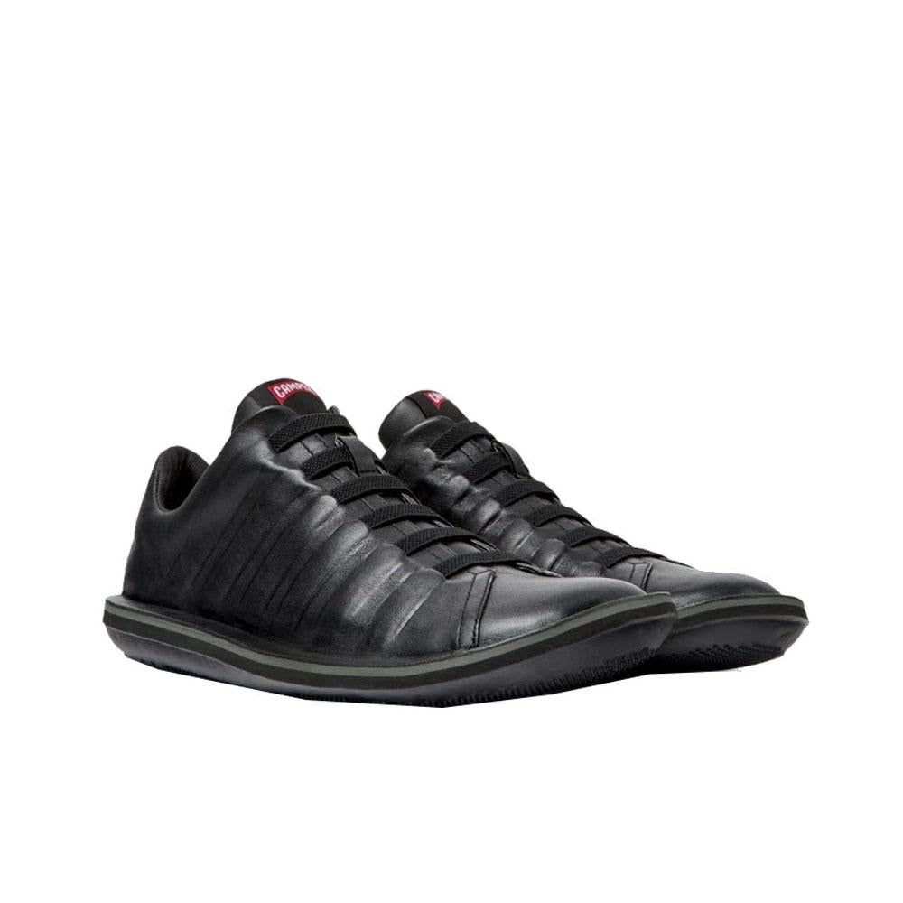 Camper Beetle Black Leather Low-Top Sneakers for Men 18751 048
