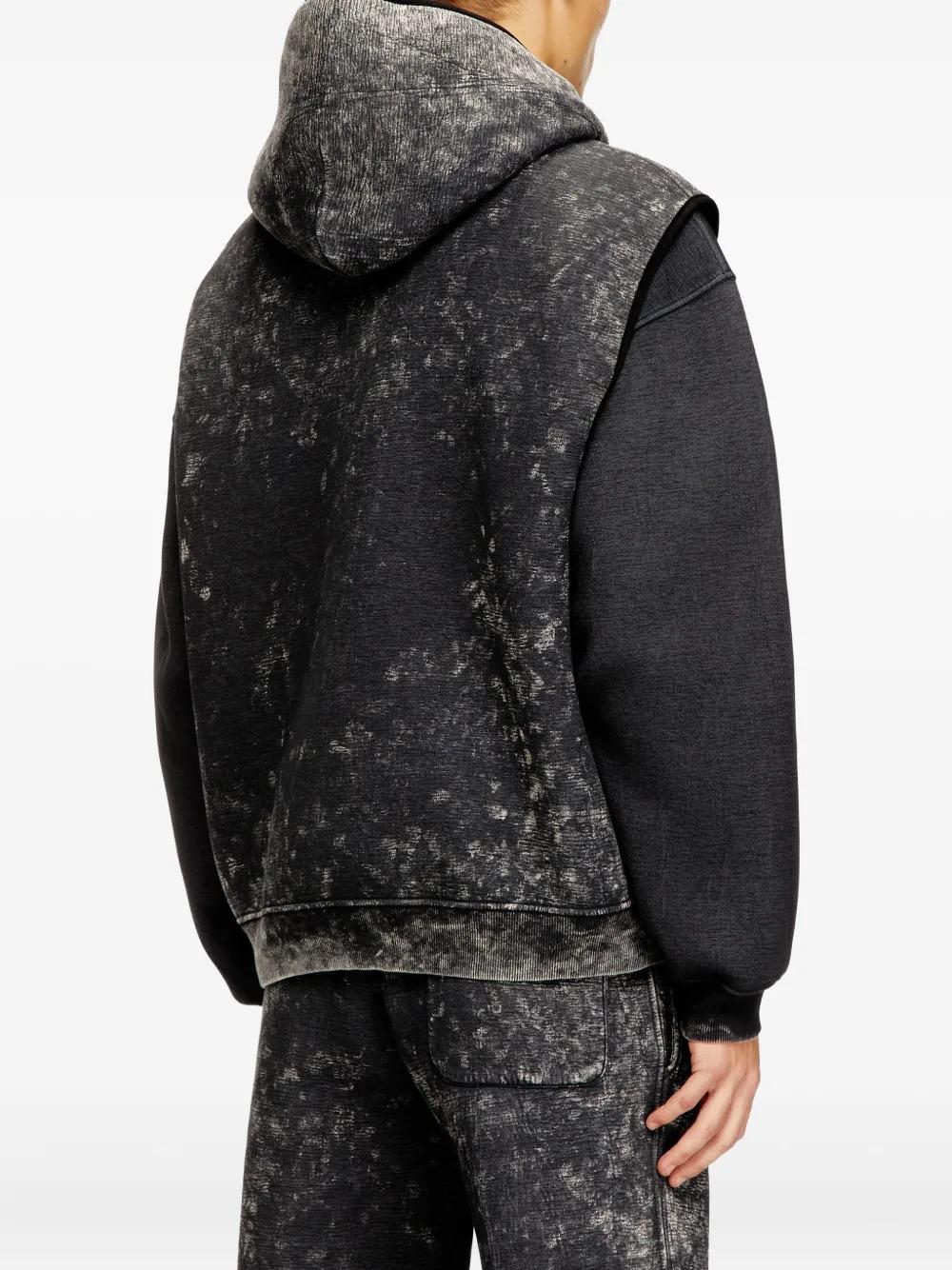 DIESEL Black Nylon Quilted Vest for Men