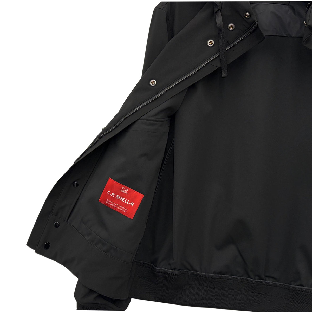 CP Company Shell-R Hooded Jacket with Lens Badge for Men 20CMOW001A 999