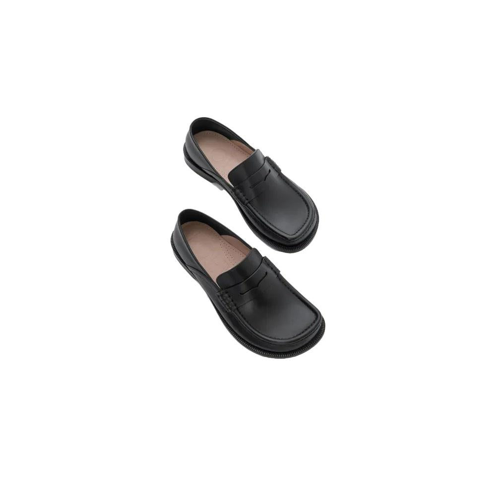 LOEWE Campo Flap Black Leather Men’s Loafers