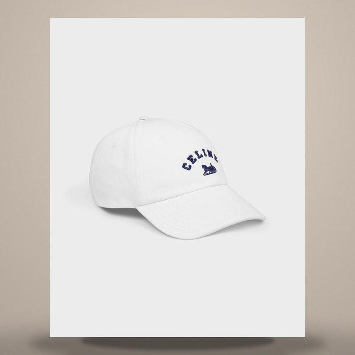 CELINE Rithélieux Cotton Twill White Cap AA0IE2U74 GAN7