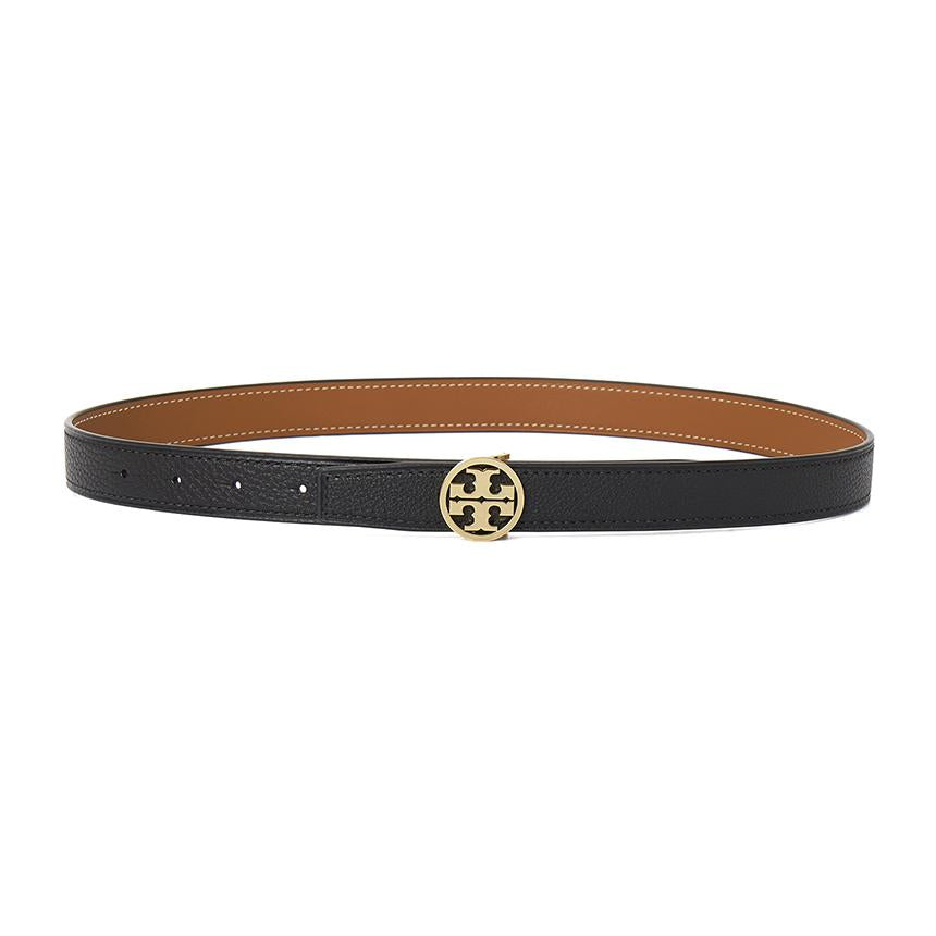 Tory Burch Miller Reversible Leather Belt Black