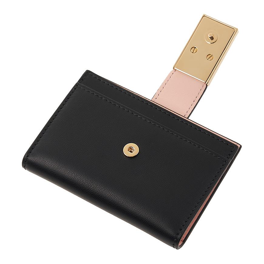 Ferragamo Women’s Hug Card Holder Wallet Black Leather 0770880