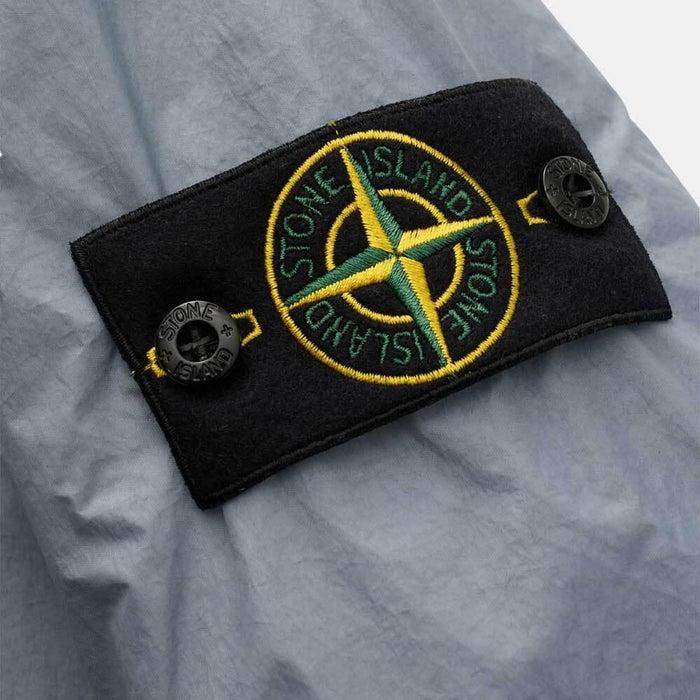 STONE ISLAND Crinkle Reps Avioblue Hooded Windbreaker Jacket
