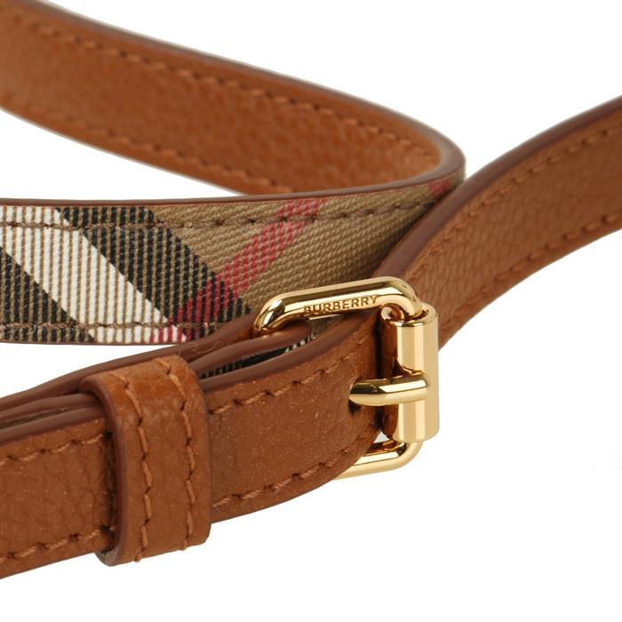 BURBERRY Double-Faced Inner Check Bucket Shoulder Bag