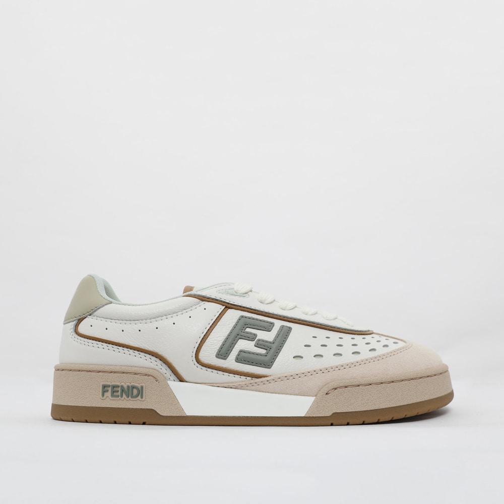 FENDI FF Logo Leather Low-Top Women’s Slip-On Sneakers