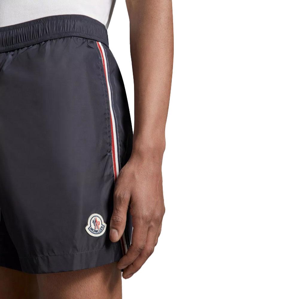 Moncler Navy Logo Patch Swim Shorts Men