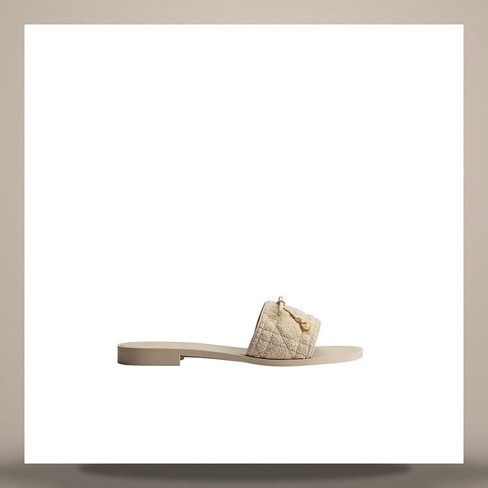 DIOR Cannage Slide Trench Sponge-Effect Technical Fabric Pumps KCO670SOG S23T