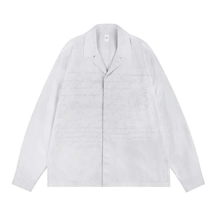 berluti Embroidered Scritto Overshirt Long Sleeve Shirt R28HCL112001 53N