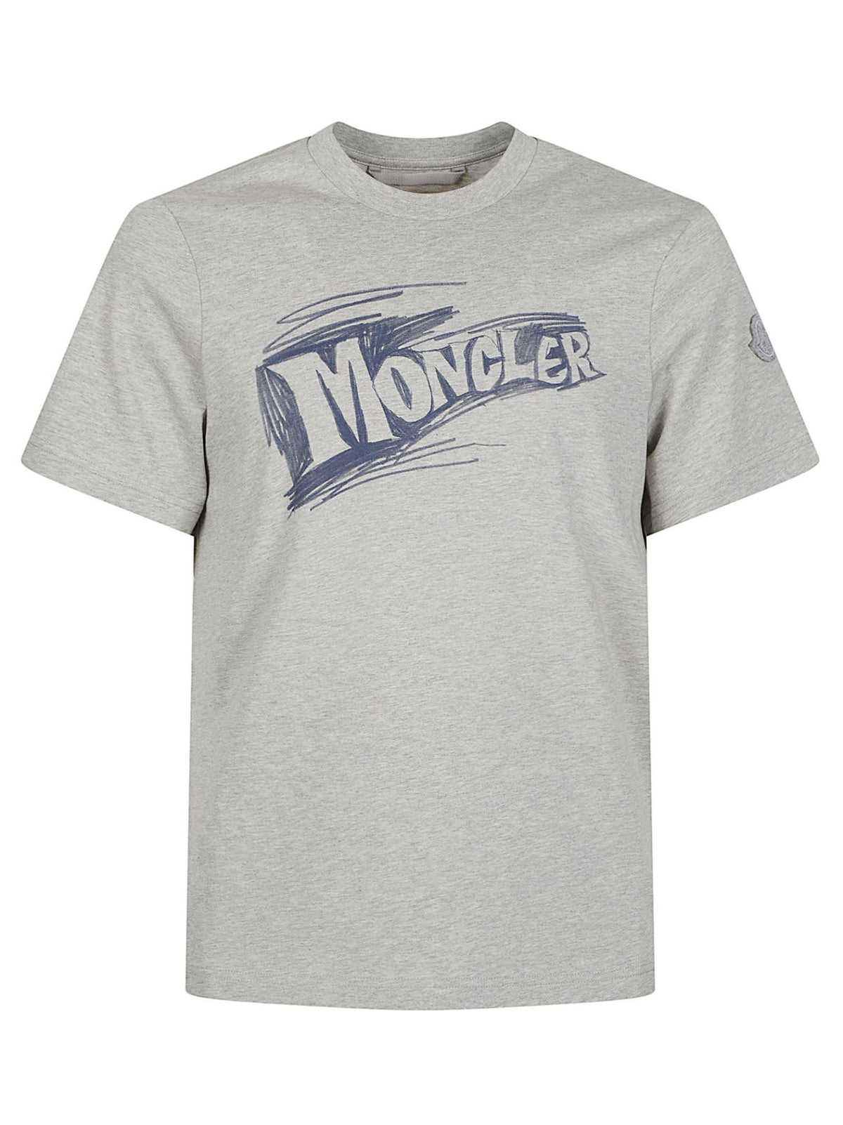 Moncler Short Sleeve T-Shirt Black Cotton Men's Top