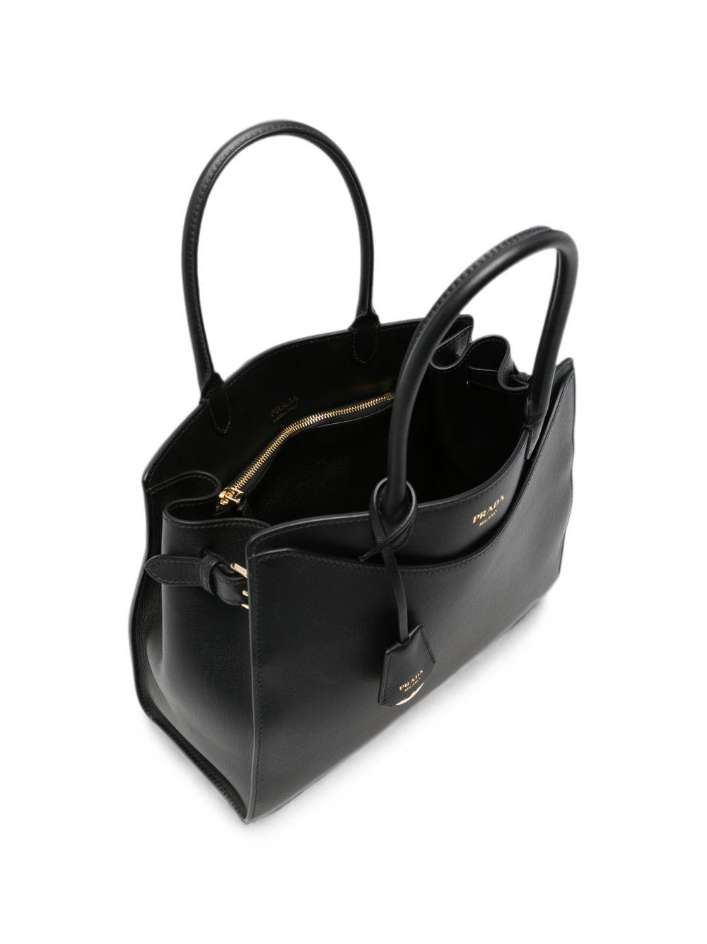 PRADA Black Saffiano Leather Tote Bag