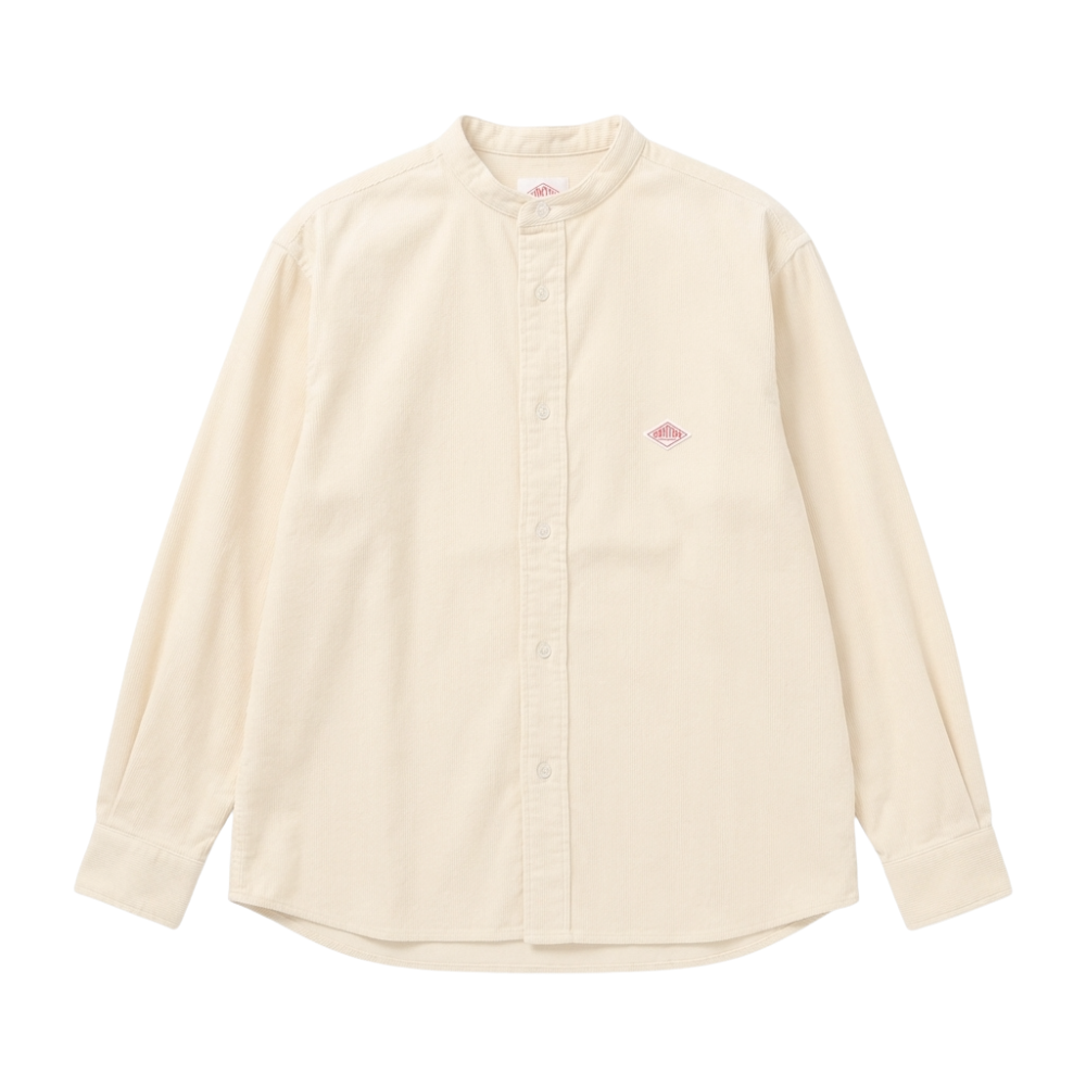 DANTON Women’s Corduroy Band Collar Shirt DT B0290 MCD