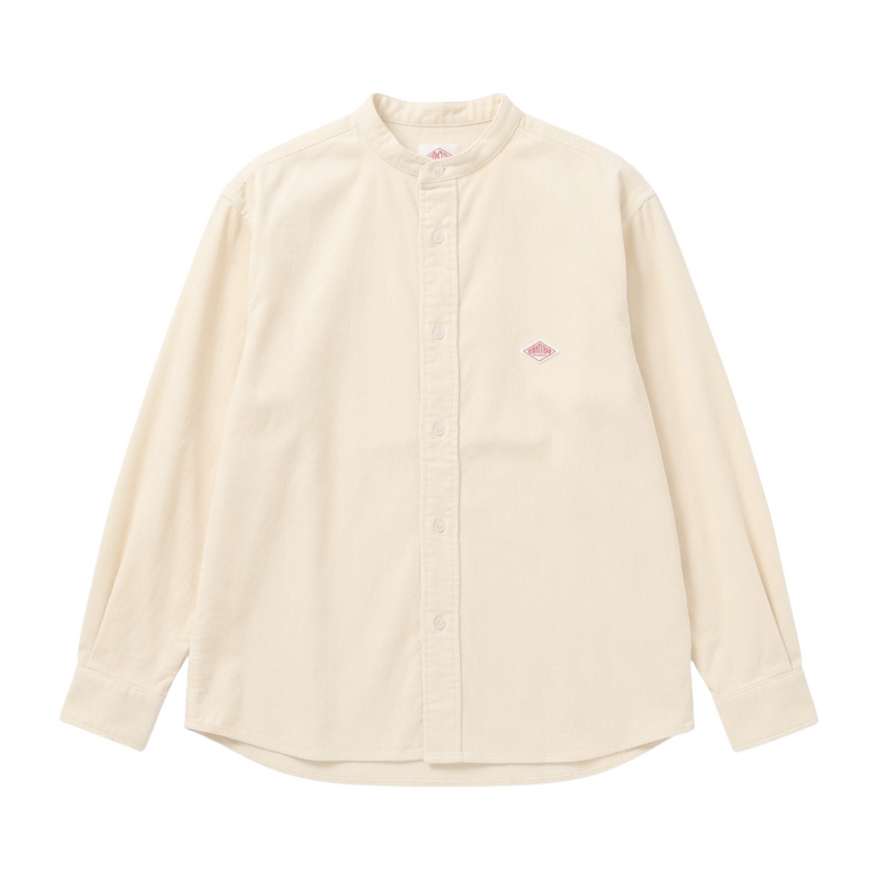 DANTON Women’s Corduroy Band Collar Shirt DT B0290 MCD