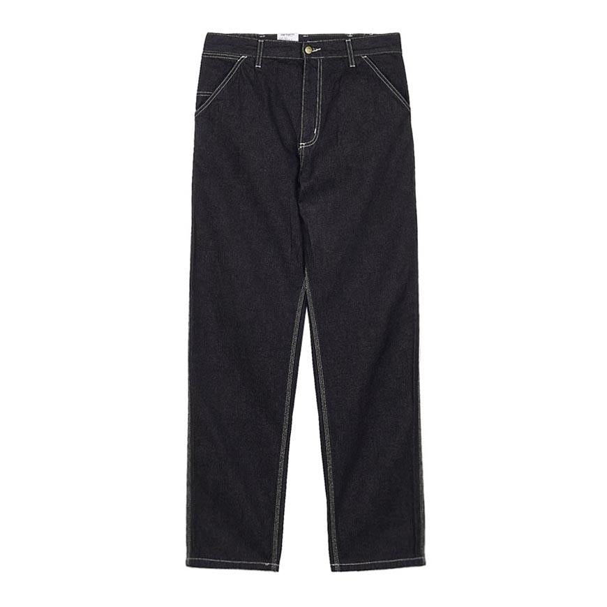 CARHARTT WIP Men’s Simple Blue Denim Jeans Classic Pants