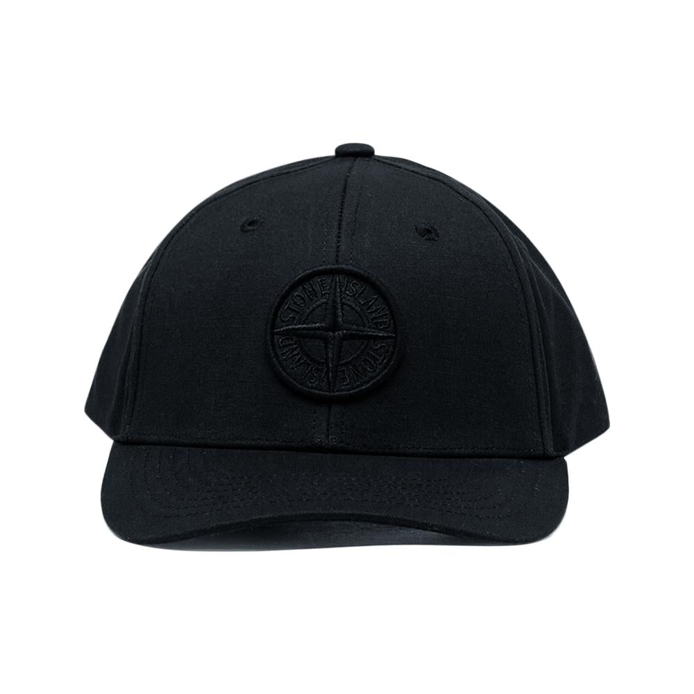 STONE ISLAND Embroidered Logo Navy Cotton Baseball Cap