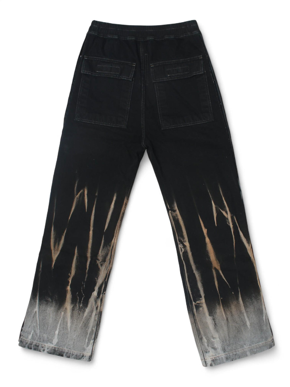 Rick Owens DRKSHDW Black Denim Pusher Pants Joggers DU02D2393 BSUN 0983