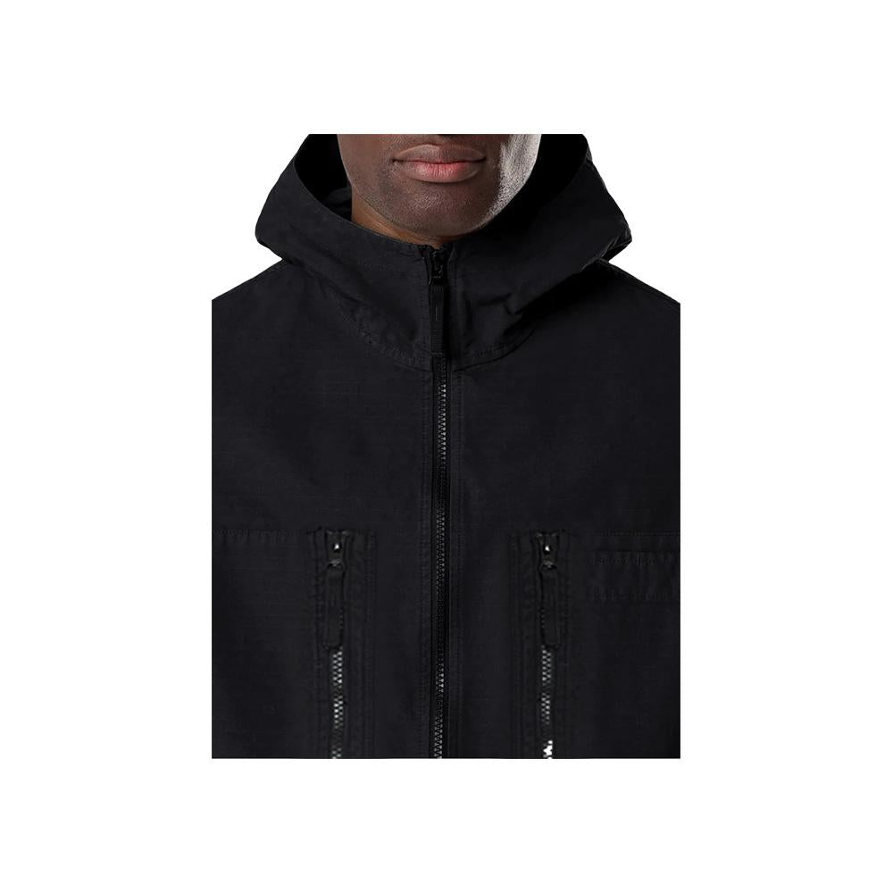 STONE ISLAND Cotton Ripstop Overshirt Long Sleeve Shirt Black