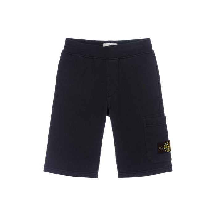STONE ISLAND Women’s Navy Woven Badge-Patch Shorts