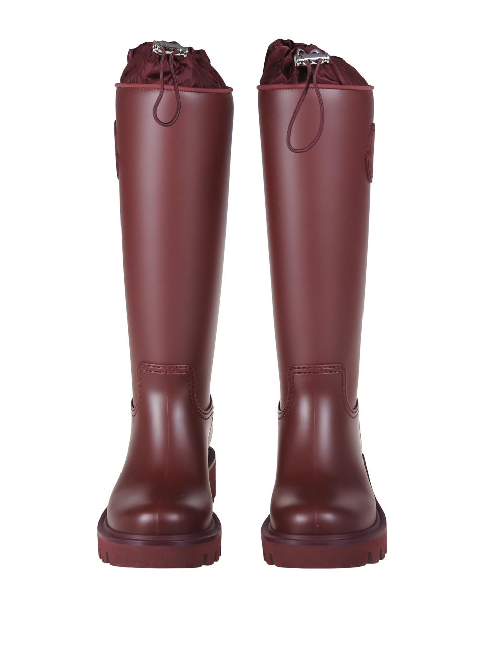 Moncler Black Leather Long Boots