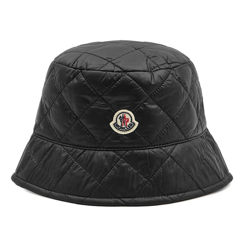 Moncler Logo Patch Quilted Bucket Hat Black 3B000 23 788LD 999