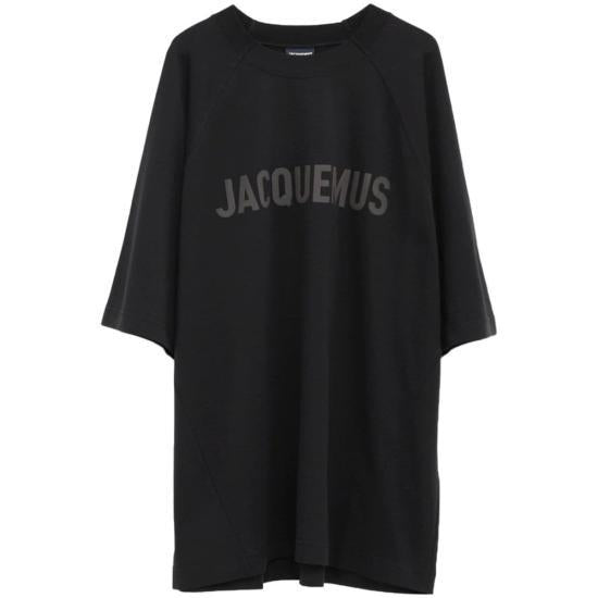 JACQUEMUS Black Short Sleeve T-Shirt Men’s Cotton Top 245JS212201 1990