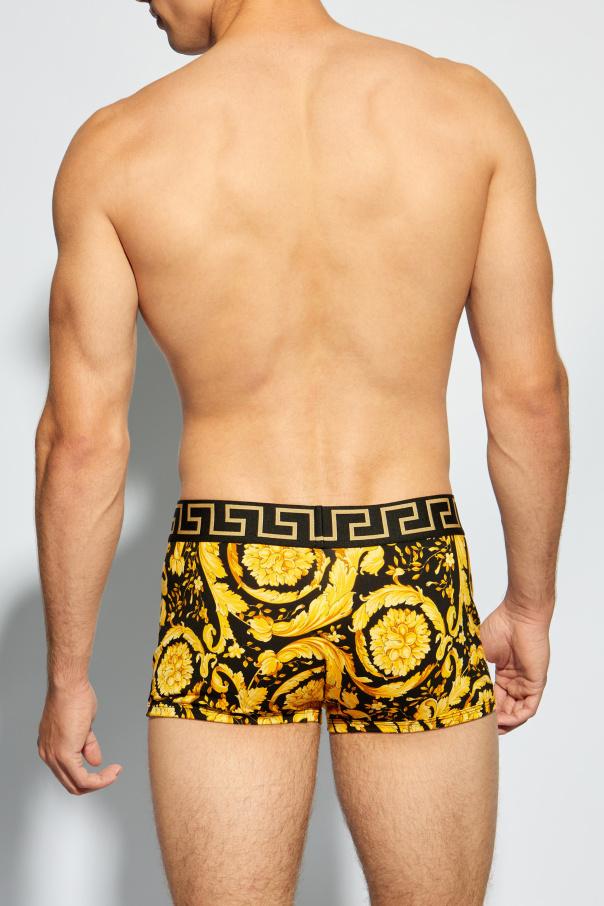 Versace Yellow Gold Barocco Greca Men’s Boxer Briefs Underwear