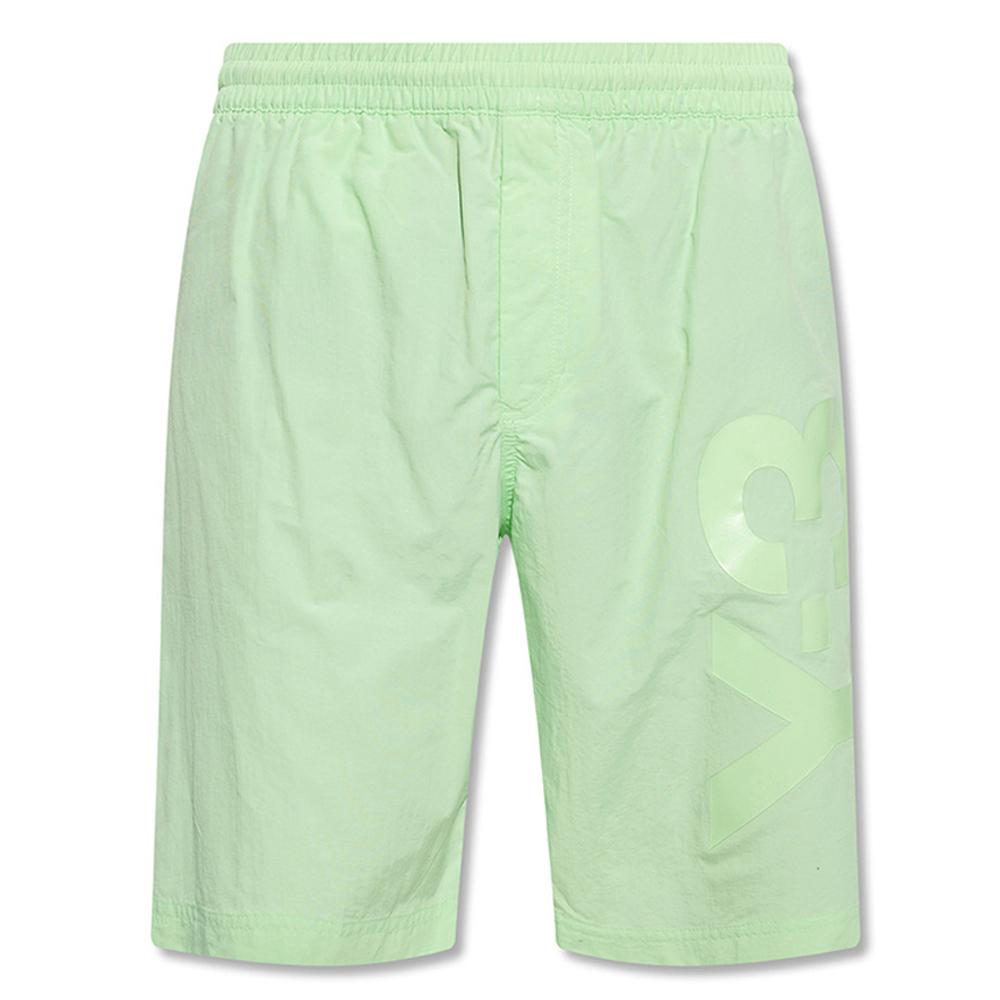 Y-3 Neon Green Classic Logo Swim Shorts for Men