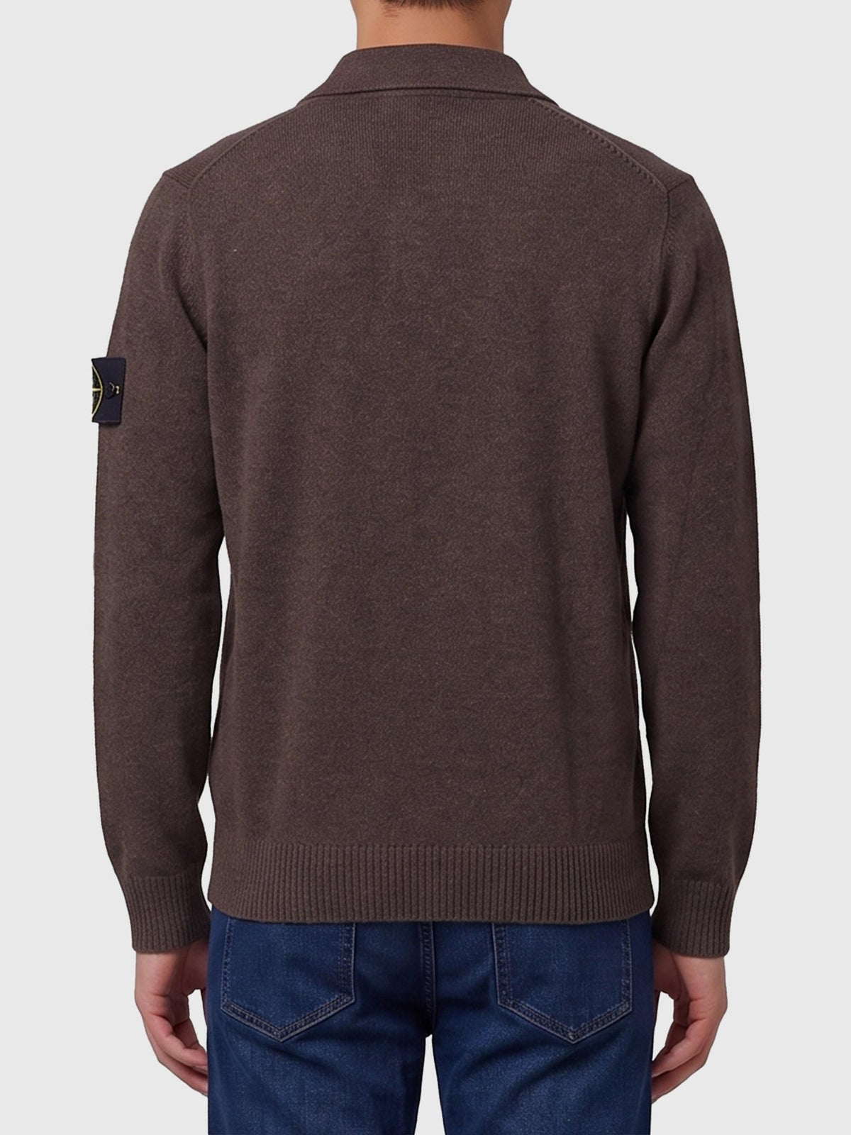 STONE ISLAND Wool Blend Button-Up Cardigan for Men