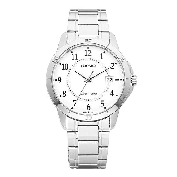 Casio Silver Tone Analog Stainless Steel Men’s Watch MTP V004D 7BUDF