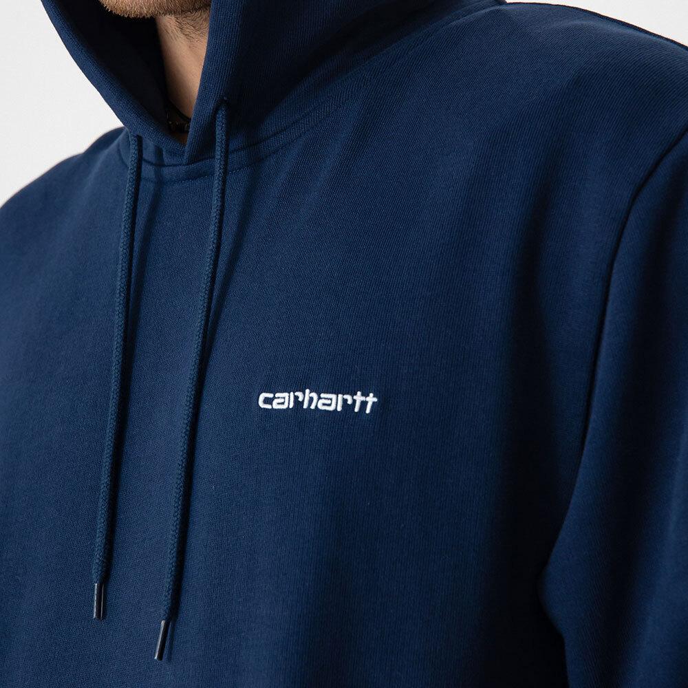 CARHARTT WIP Script Logo Fleece Hoodie Men’s Black I035392 3CCXX