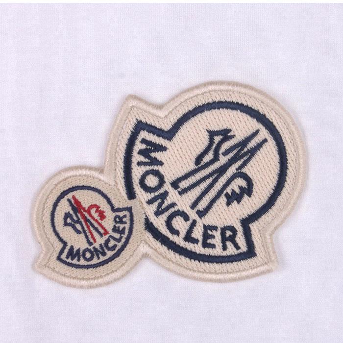 Moncler Double Logo Short Sleeve T-Shirt White Men’s