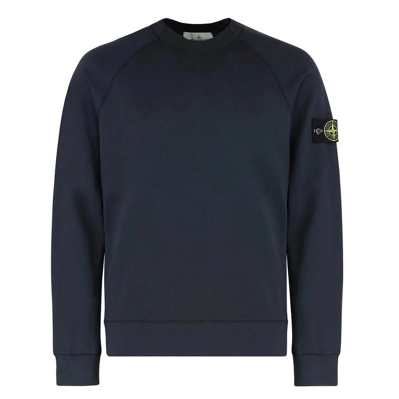 STONE ISLAND Cotton Fleece Crewneck Sweatshirt for Men