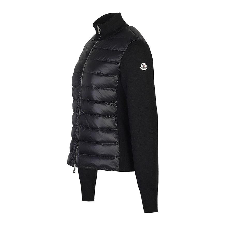 Moncler Women’s Wool Down Zip-Up Cardigan Jacket Black