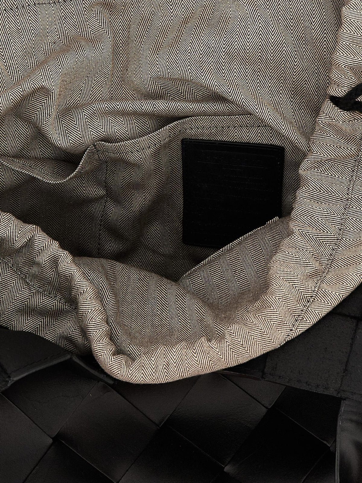 Dragon Diffusion Woven Leather Shoulder Bag Black