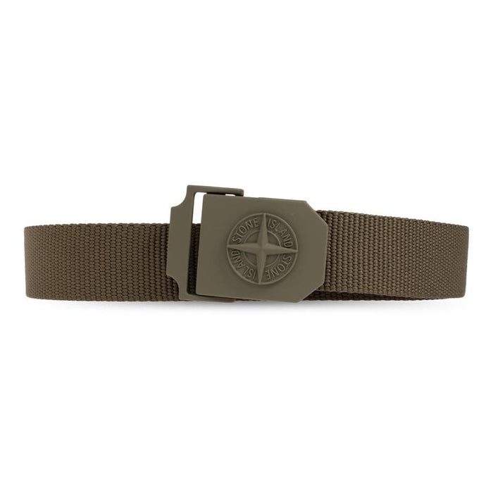 STONE ISLAND Compass Logo Buckle Belt Black Men’s Accessories