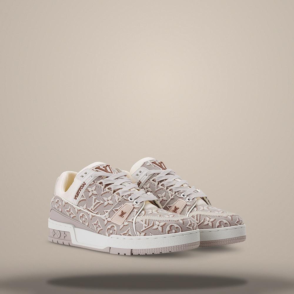 Louis Vuitton LV Trainer Men's Beige Low-Top Sneakers 1AKG4F