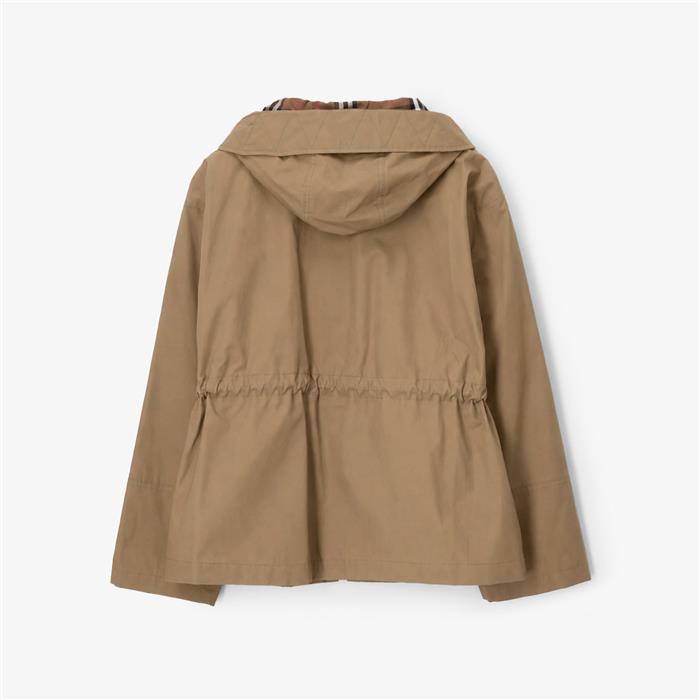 BURBERRY Beige Medley Drawstring Hooded Windbreaker Jacket Women